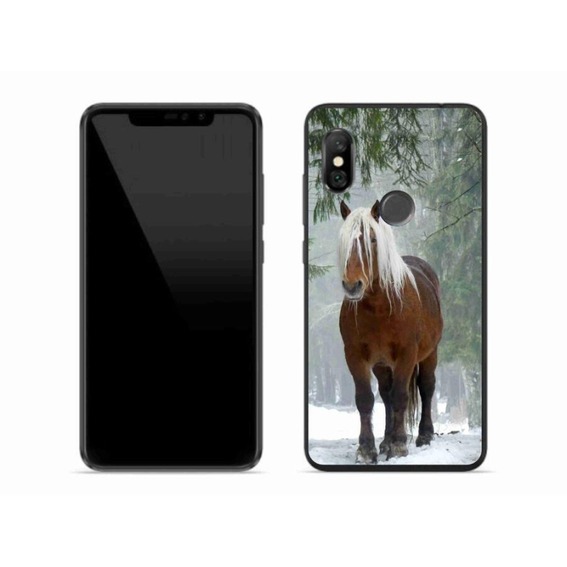 Gelový obal mmCase na mobil Xiaomi Redmi Note 6 Pro - kůň v lese