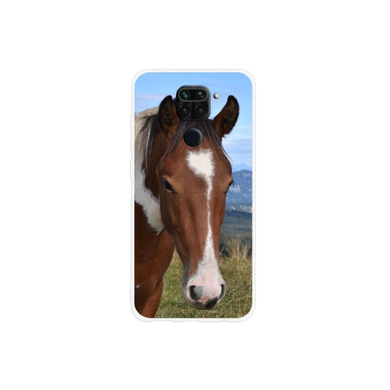 Gelový obal mmCase na mobil Xiaomi Redmi Note 9 - hnědý kůň