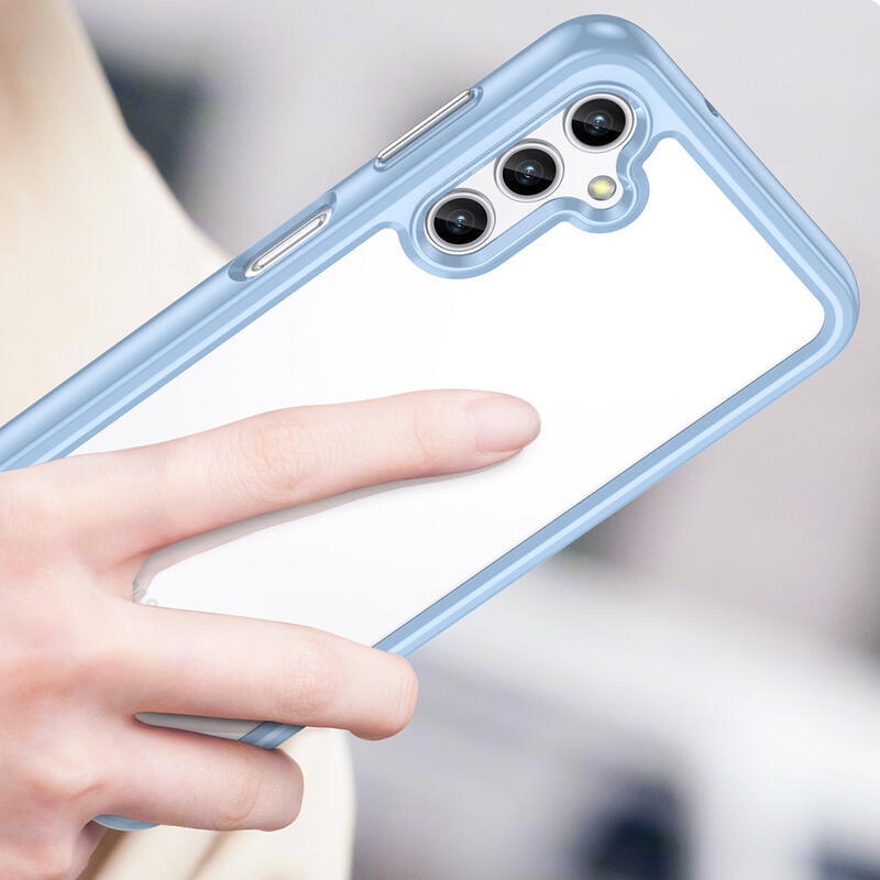 Gelový obal s pevnými zády na Samsung Galaxy A14 4G/5G - modrý