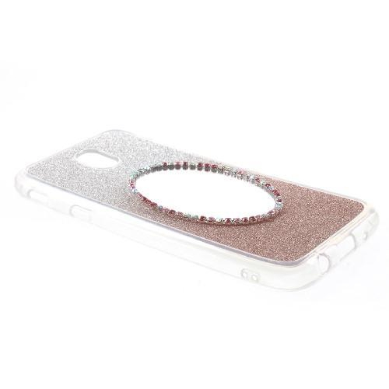 Gelový obal se zrcátkem na mobil Samsung Galaxy J5 (2017) - růžovozlatý