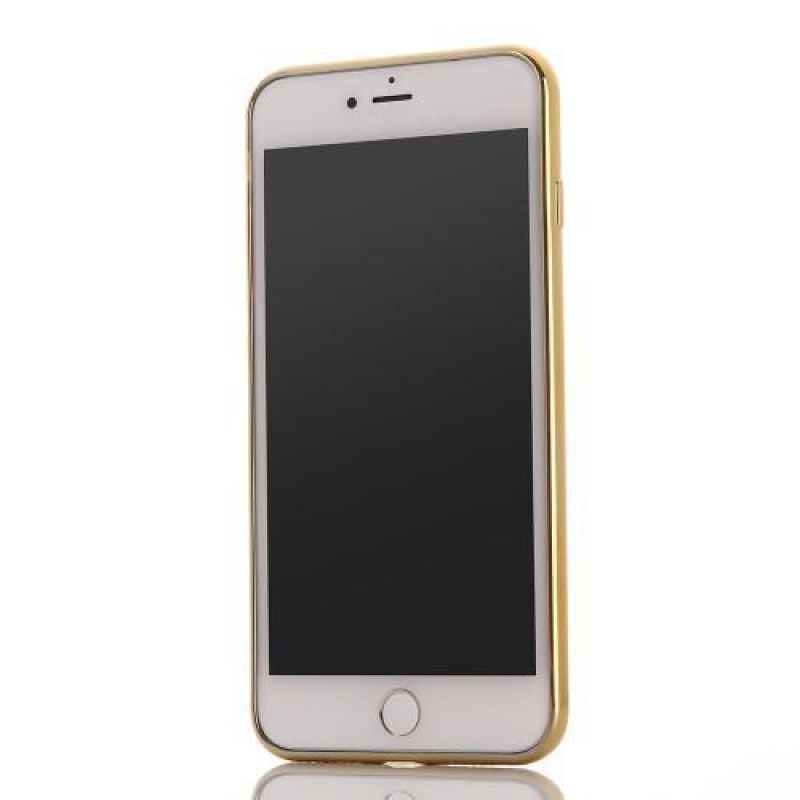 GeometricStyle obal se zlatými lemy na iPhone 7 Plus a iPhone 8 Plus - hnědý