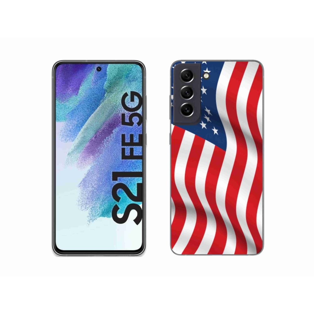 Gelový kryt mmCase na mobil Samsung Galaxy S21 FE 5G - USA vlajka