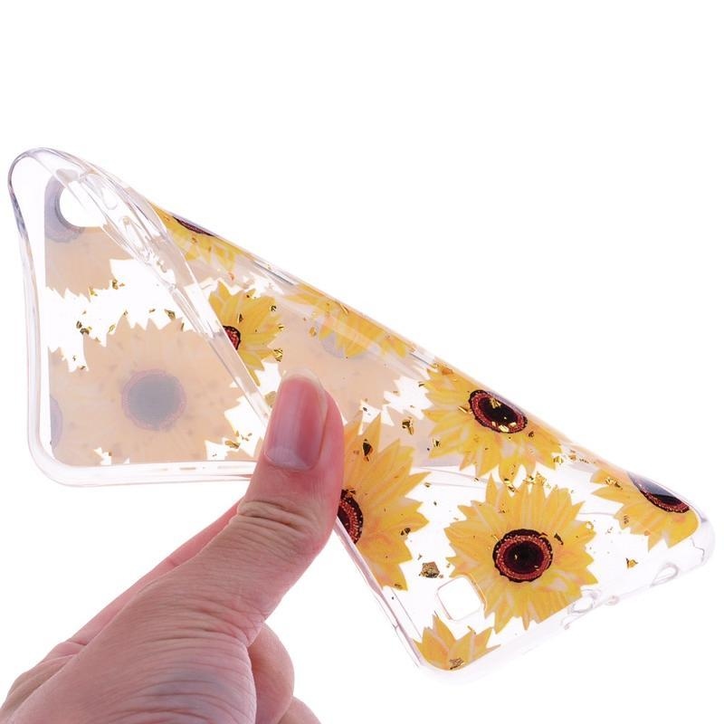Glitter gelový obal na mobil Samsung Galaxy A10 - slunečnice