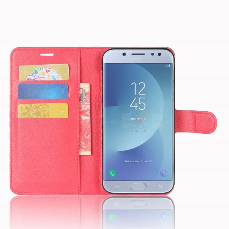 Grain knížkové pouzdro na mobil Samsung Galaxy J3 (2017) - červené