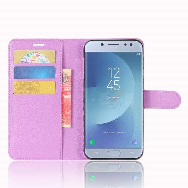 Grain knížkové pouzdro na mobil Samsung Galaxy J3 (2017) - fialové
