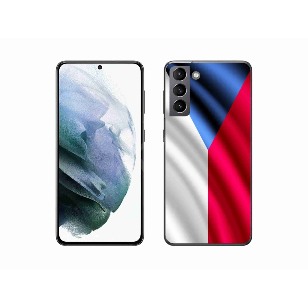 Gelový kryt mmCase na mobil Samsung Galaxy S21 - česká vlajka