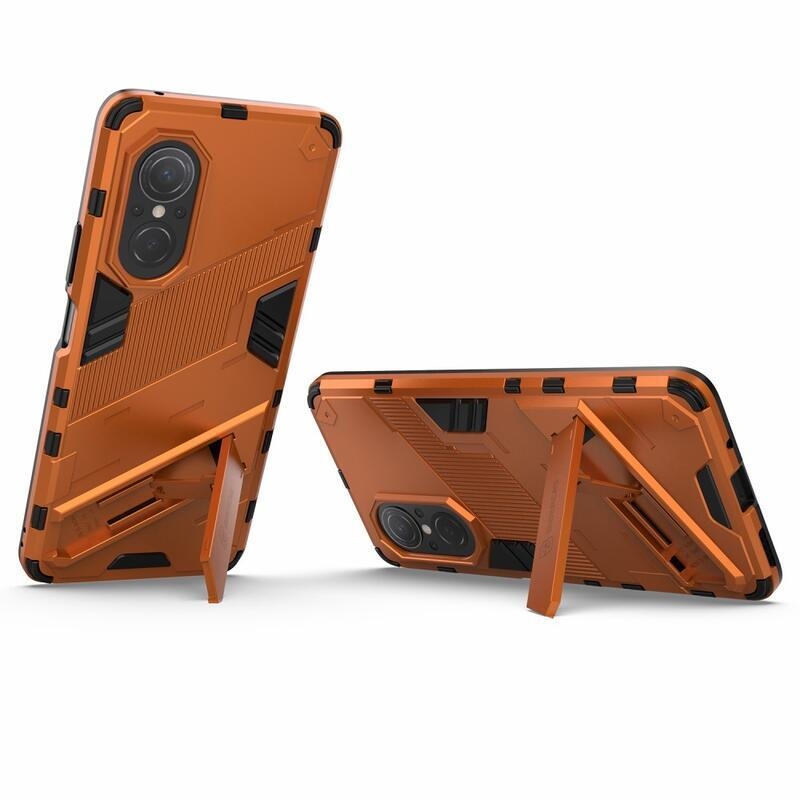 Guard odolný hybridní kryt s výklopným stojánkem na mobil Huawei Nova 9 SE - oranžový