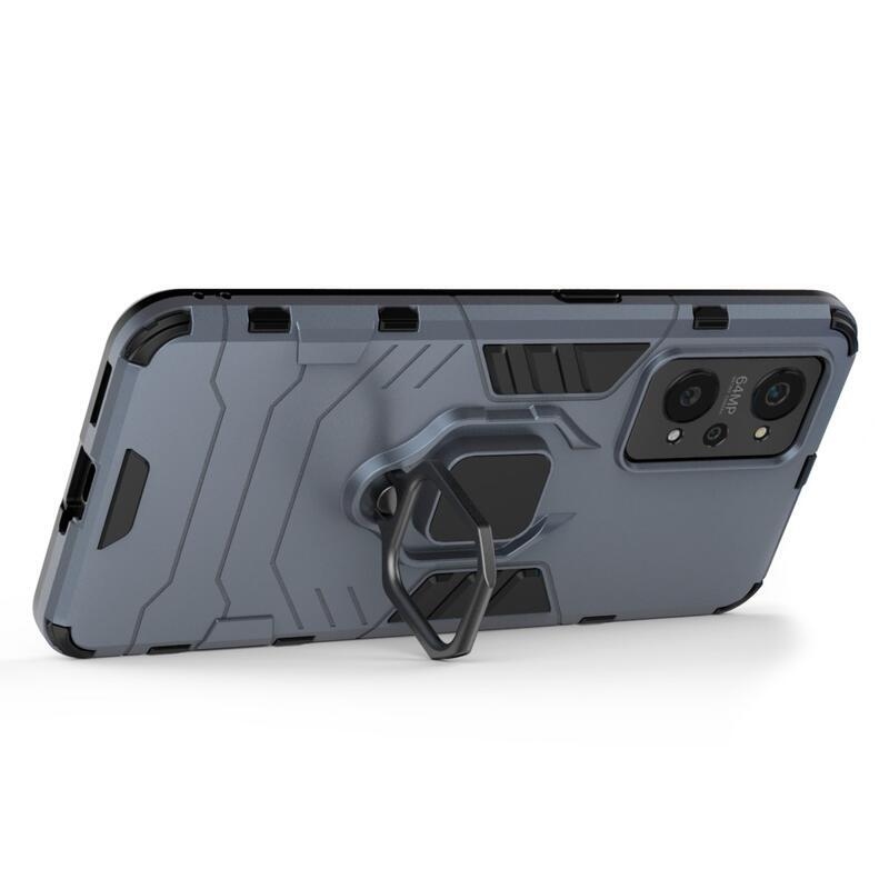 Guardy hybridní odolný kryt s úchopem na prst na mobil Realme GT Neo 2 - modrý