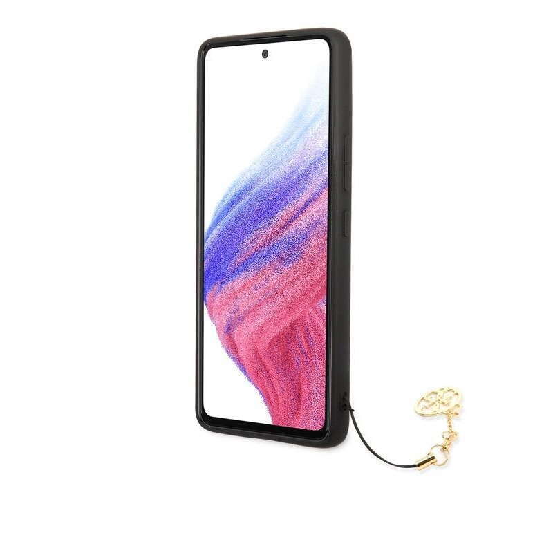 Guess charms gelový obal s pevnými zády na Samsung Galaxy A53 5G - hnědý