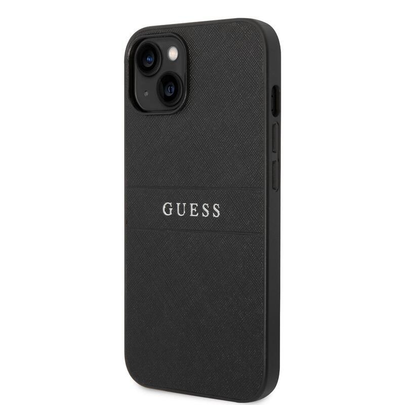 Guess PU saffiano gelový obal na iPhone 14 - černý