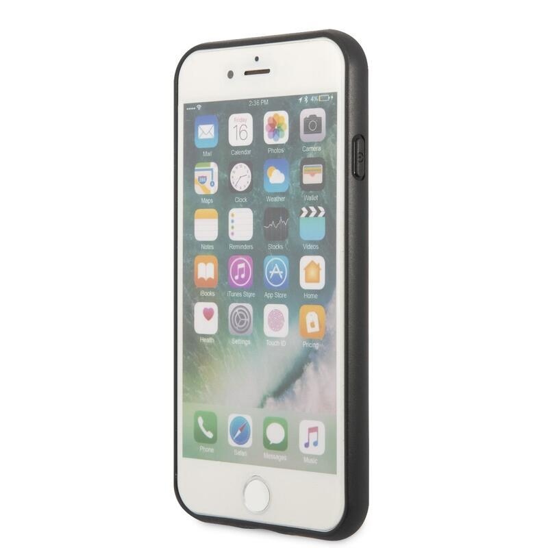 Guess saffiano gelový obal s pevnými zády na iPhone 7/8/SE (2020)/SE (2022) - černý