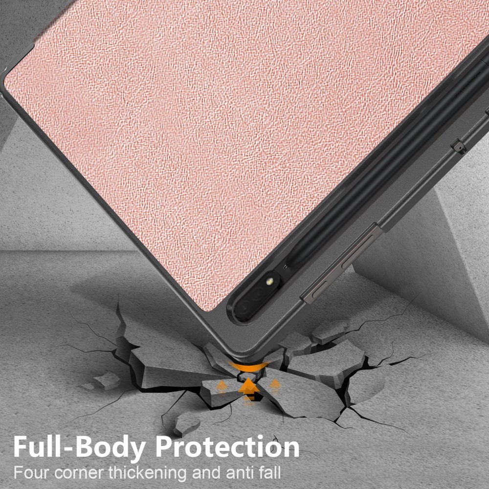 Case chytré zavírací pouzdro na Samsung Galaxy Tab S9 Ultra - růžovozlaté