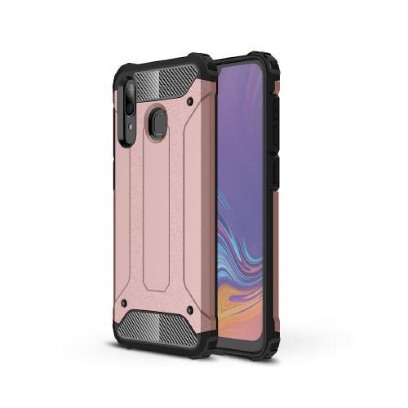 Heavy odolný hybridní obal na mobil Samsung Galaxy A30 / A20 - růžovozlatý