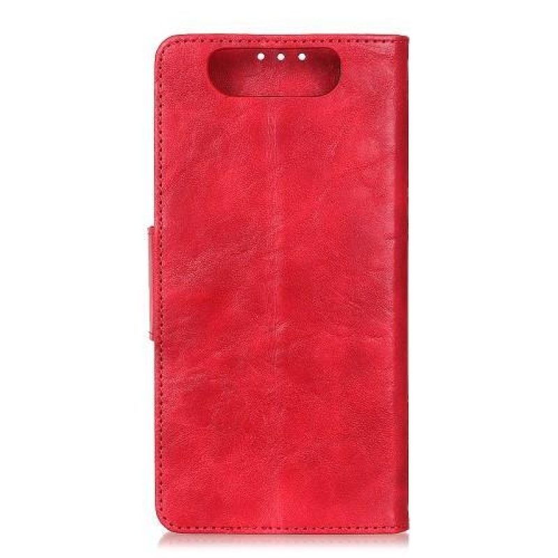 Horse PU kožené peněženkové pouzdro na mobil Samsung Galaxy A80 - červené