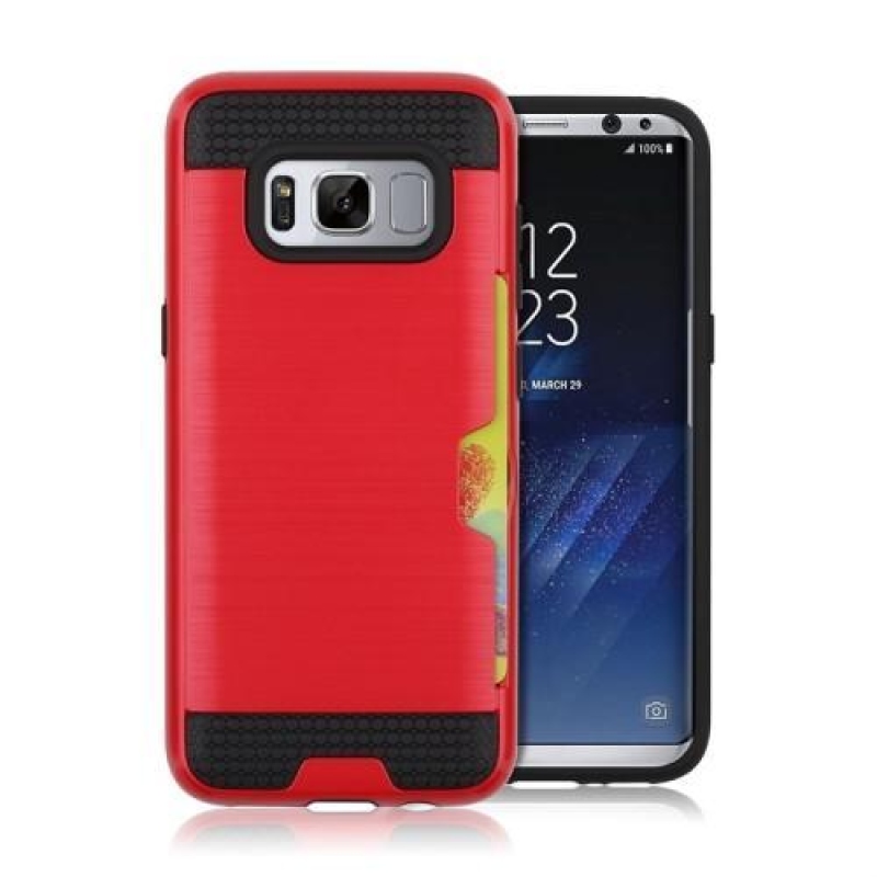 Hybrid 3v1 odolný obal na mobil Samsung Galaxy S8 Plus - červený
