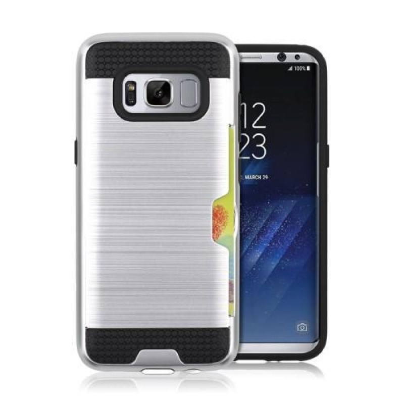 Hybrid 3v1 odolný obal na mobil Samsung Galaxy S8 Plus - stříbrný