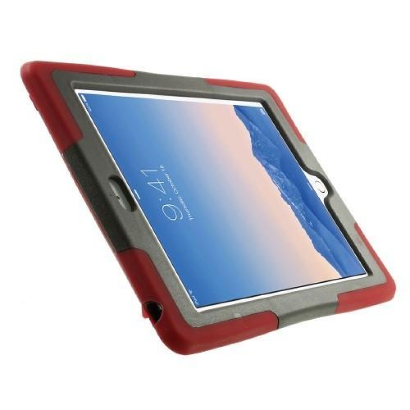Hybridní odolný obal na iPad Air 2 - červený