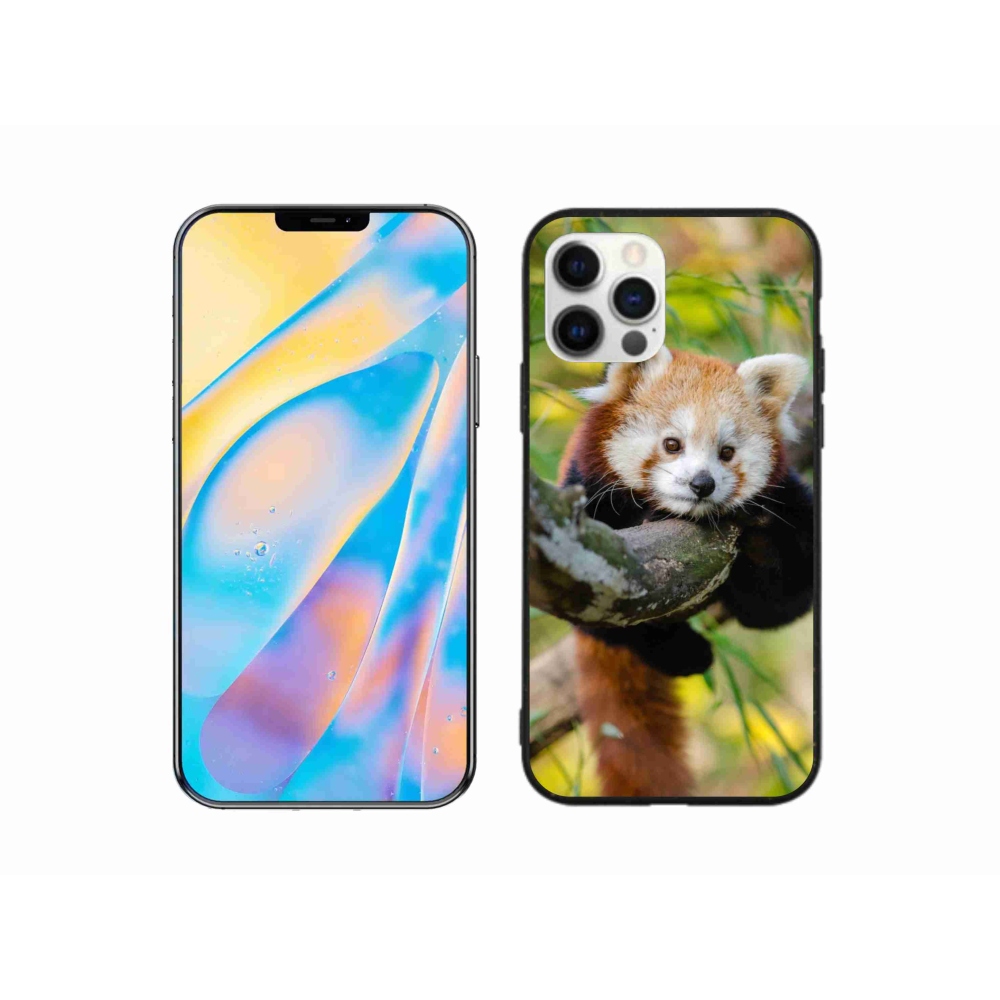 Gelový kryt mmCase na iPhone 12 - panda červená