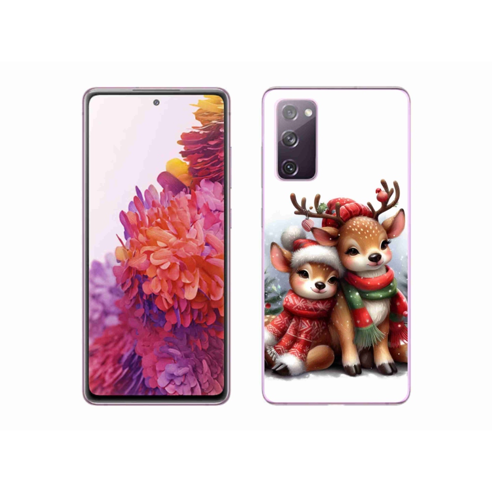 Gelový kryt mmCase na Samsung Galaxy S20 FE - vánoční sobi