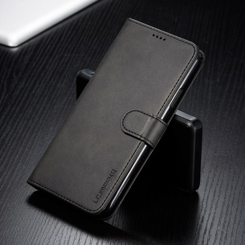 Imeek PU kožené peněženkové pouzdro na mobil Apple iPhone 11 Pro Max 6.5 (2019) - černé
