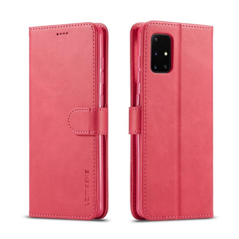 IMEEKE PU kožené peněženkové pouzdro na mobil Samsung Galaxy A31 - rose