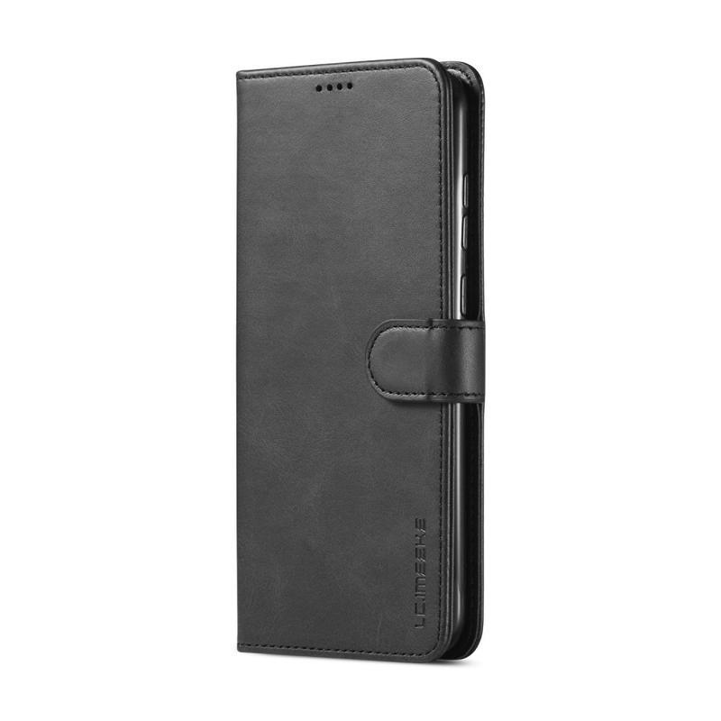 IMEEKE PU kožené peněženkové pouzdro na mobil Samsung Galaxy M11 - černé