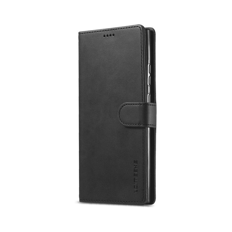 IMEEKE PU kožené peněženkové pouzdro na mobil Samsung Galaxy Note 20 Ultra - černé
