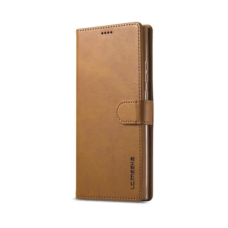 IMEEKE PU kožené peněženkové pouzdro na mobil Samsung Galaxy Note 20 Ultra - hnědé