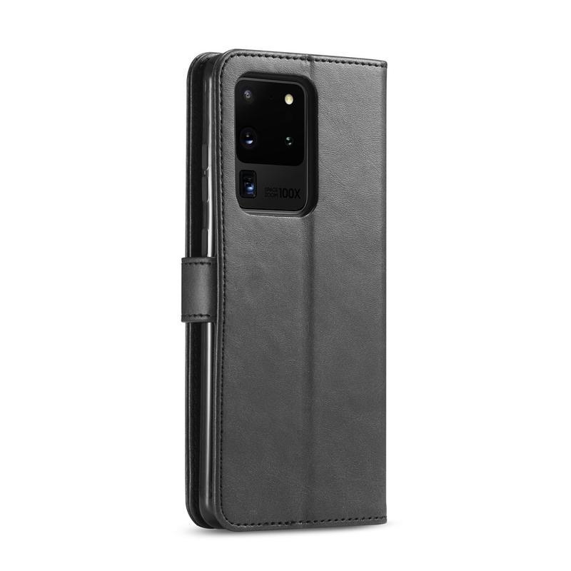 IMEEKE PU kožené peněženkové pouzdro na mobil Samsung Galaxy S20 Ultra - černé