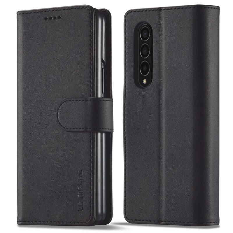 IMEEKE PU kožené pouzdro na mobil Samsung Galaxy Z Fold4 5G - černé