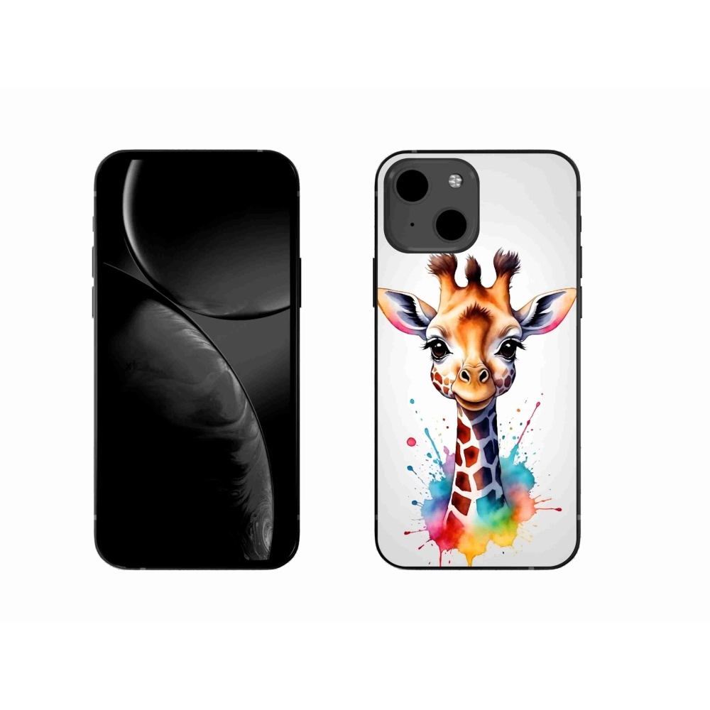 Gelový kryt mmCase na iPhone 13 - žirafa 1