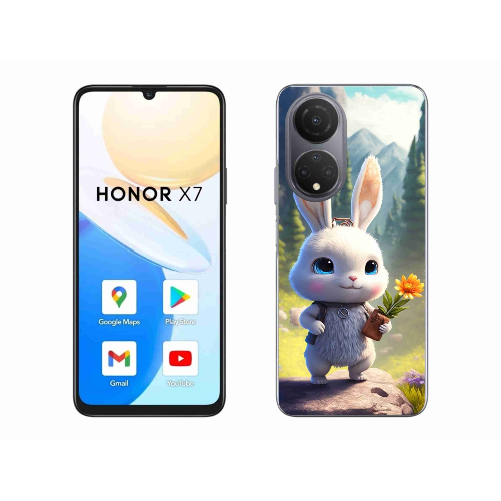 Gelový kryt mmCase na Honor X7 - roztomilý králíček