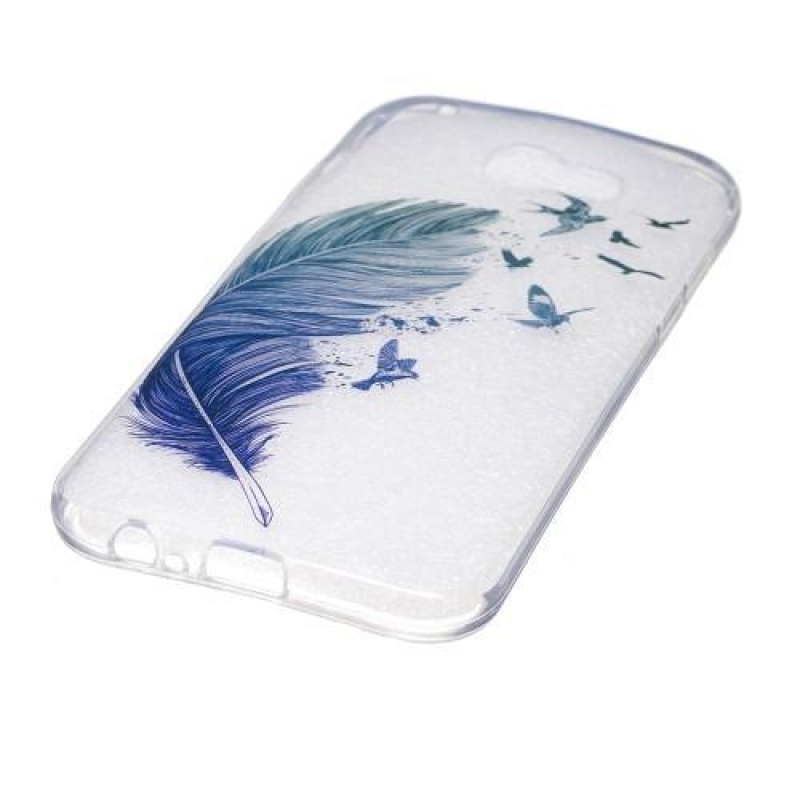 Jazz gelový obal na mobil Samsung Galaxy A3 (2017) - peříčka