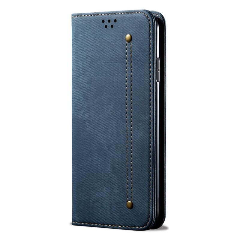 Jeans PU kožené peněženkové pouzdro na mobil Realme 9i - modré
