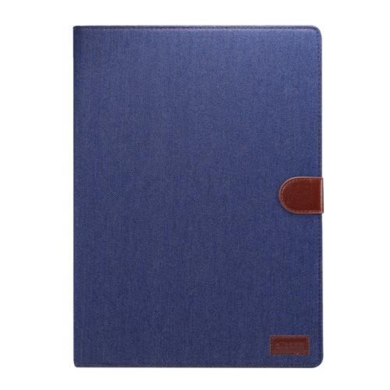 Jeans textilní / PU kožené pouzdro na iPad Pro 12.9 - modré