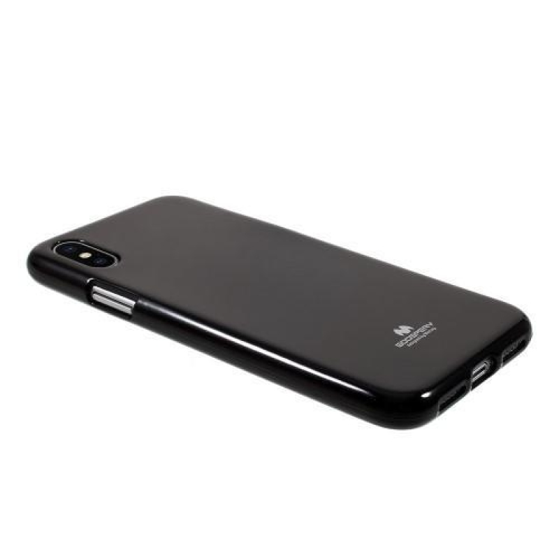 Jelly lesklý gelový obal na iPhone X - černý