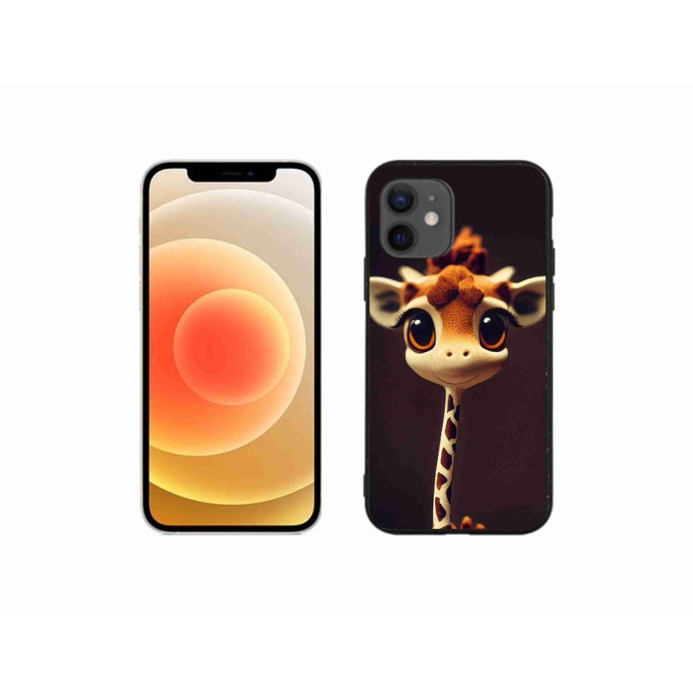Gelový kryt mmCase na iPhone 12 mini - malá žirafa