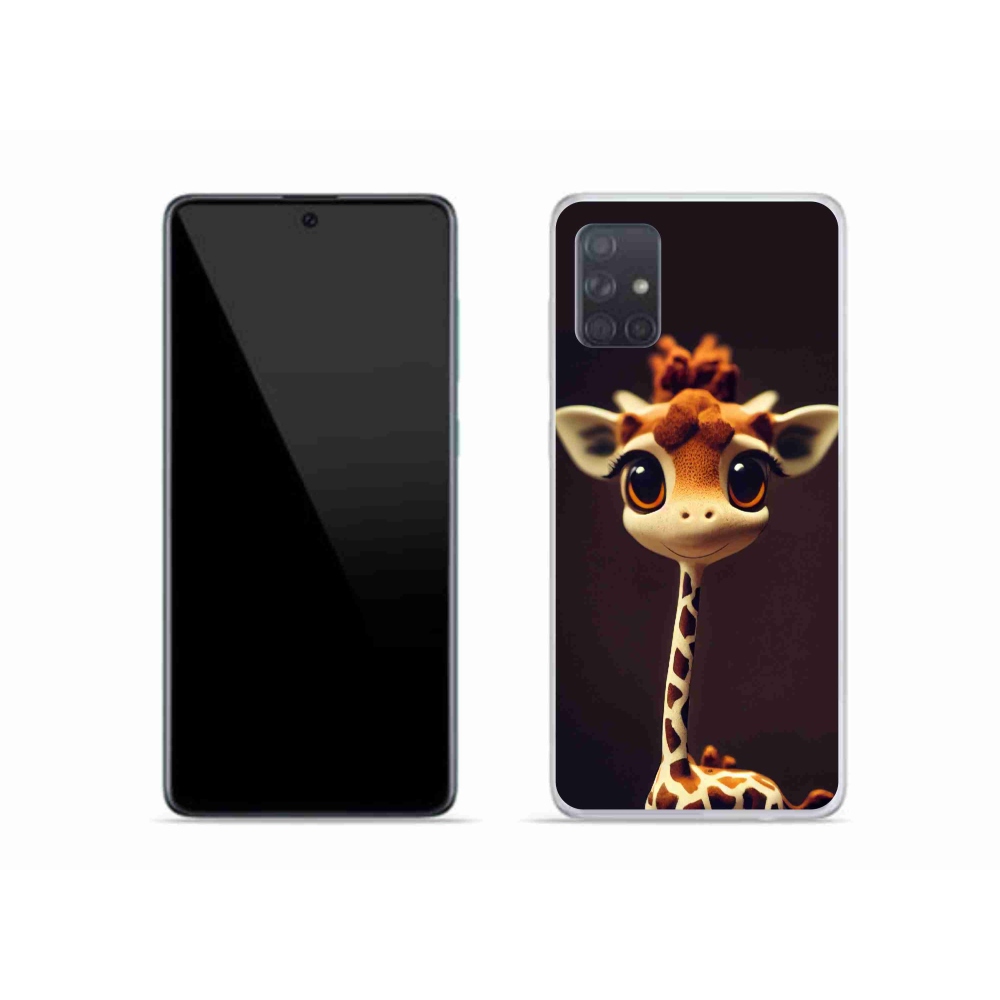 Gelový kryt mmCase na Samsung Galaxy A51 - malá žirafa
