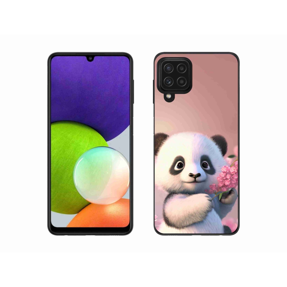 Gelový kryt mmCase na Samsung Galaxy A22 4G - roztomilá panda