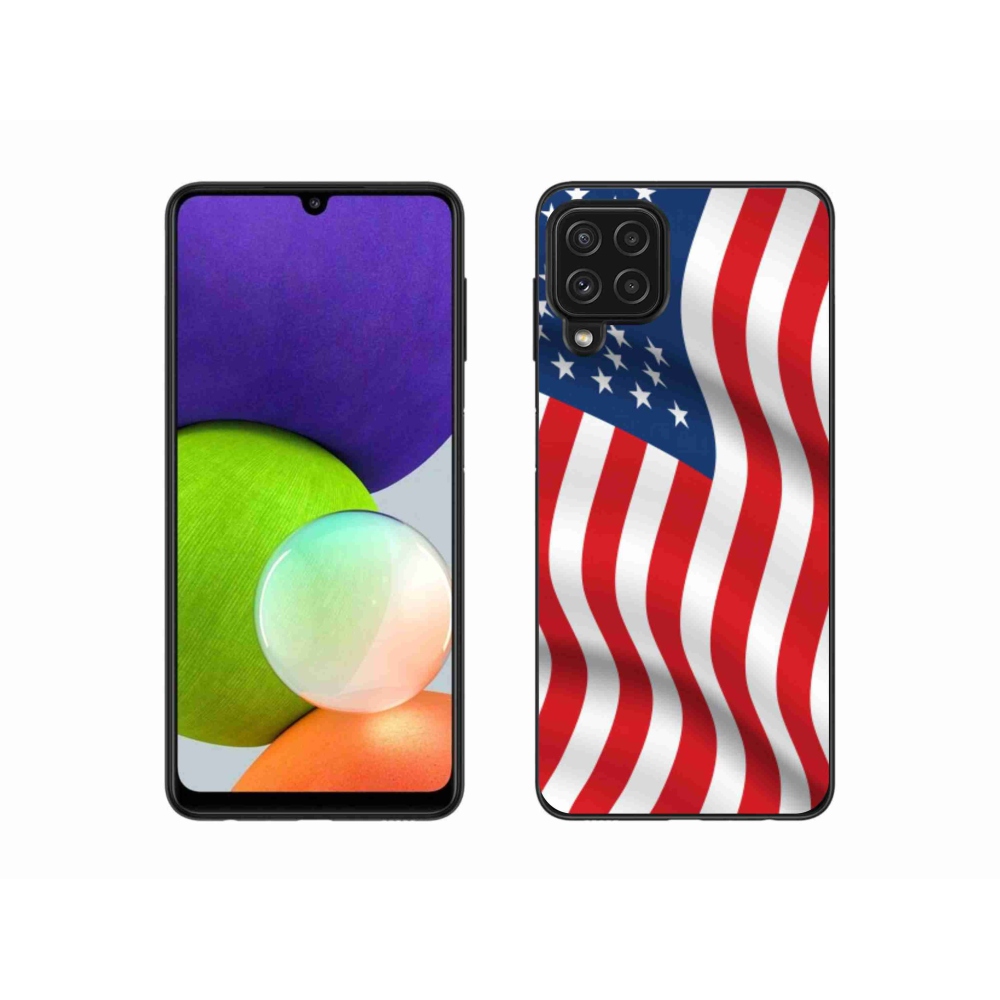 Gelový kryt mmCase na mobil Samsung Galaxy A22 4G - USA vlajka