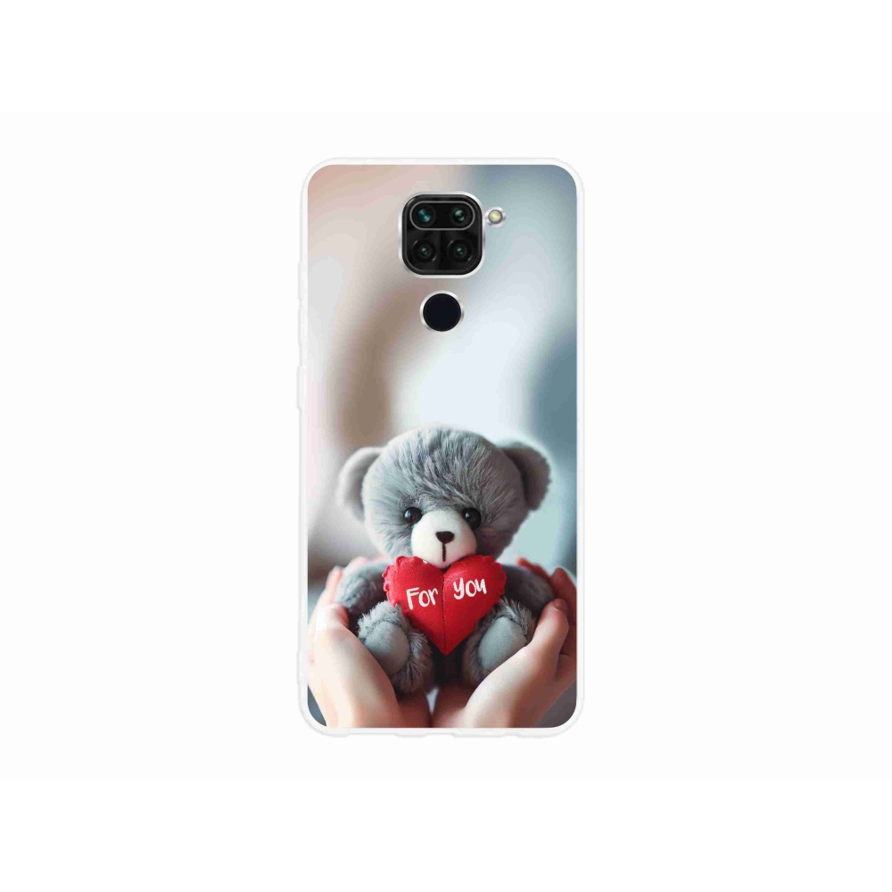 Gelový kryt mmCase na Xiaomi Redmi Note 9 - medvídek pro zamilované