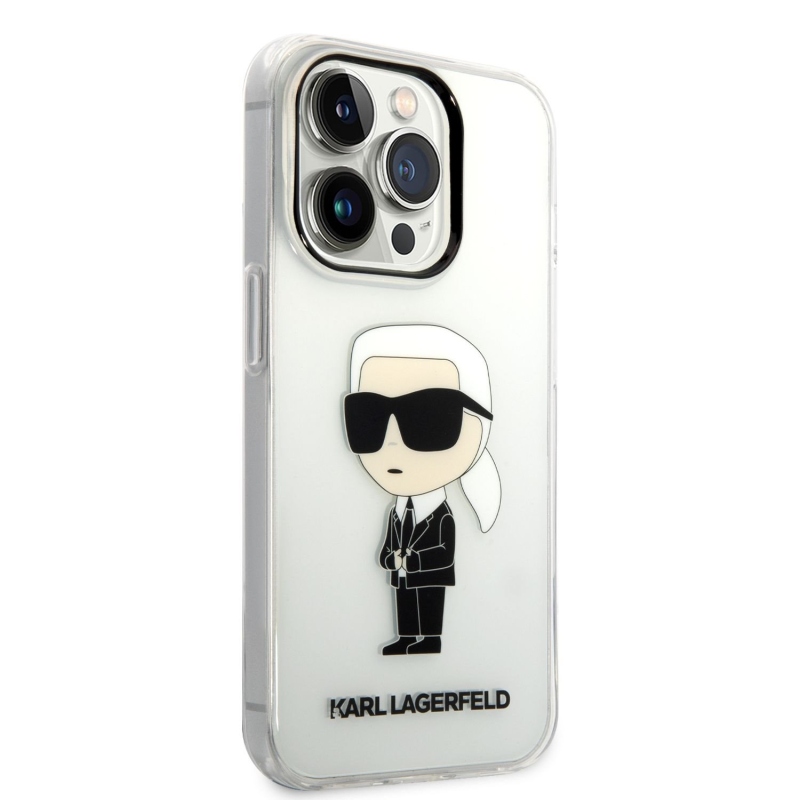 Karl Lagerfeld IML Ikonik NFT zadní kryt pro iPhone 14 Pro průhledný