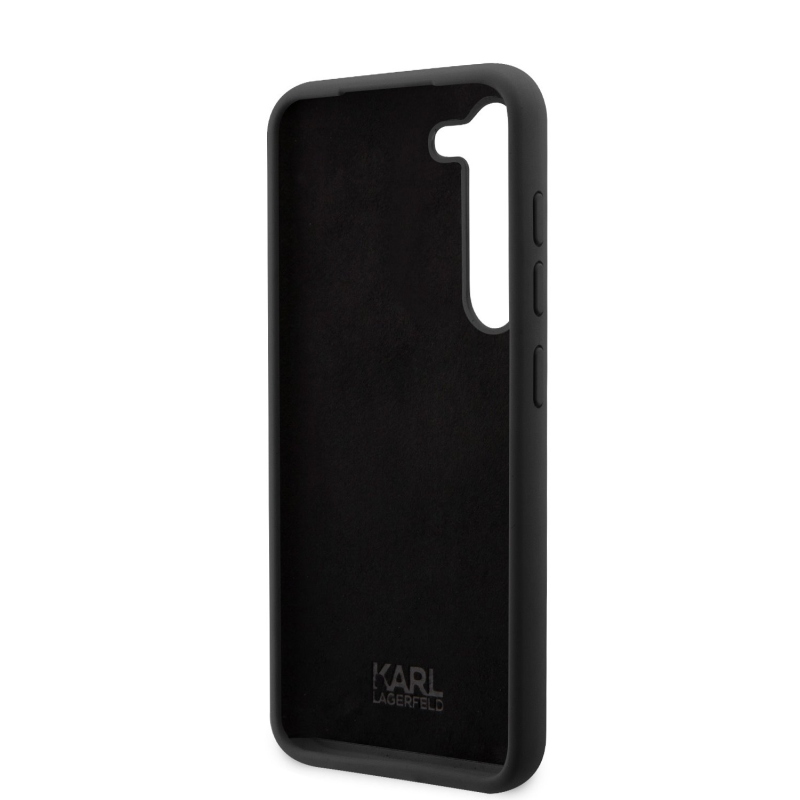 Karl Lagerfeld Liquid silikonový Ikonik NFT zadní kryt pro Samsung Galaxy S23 černý