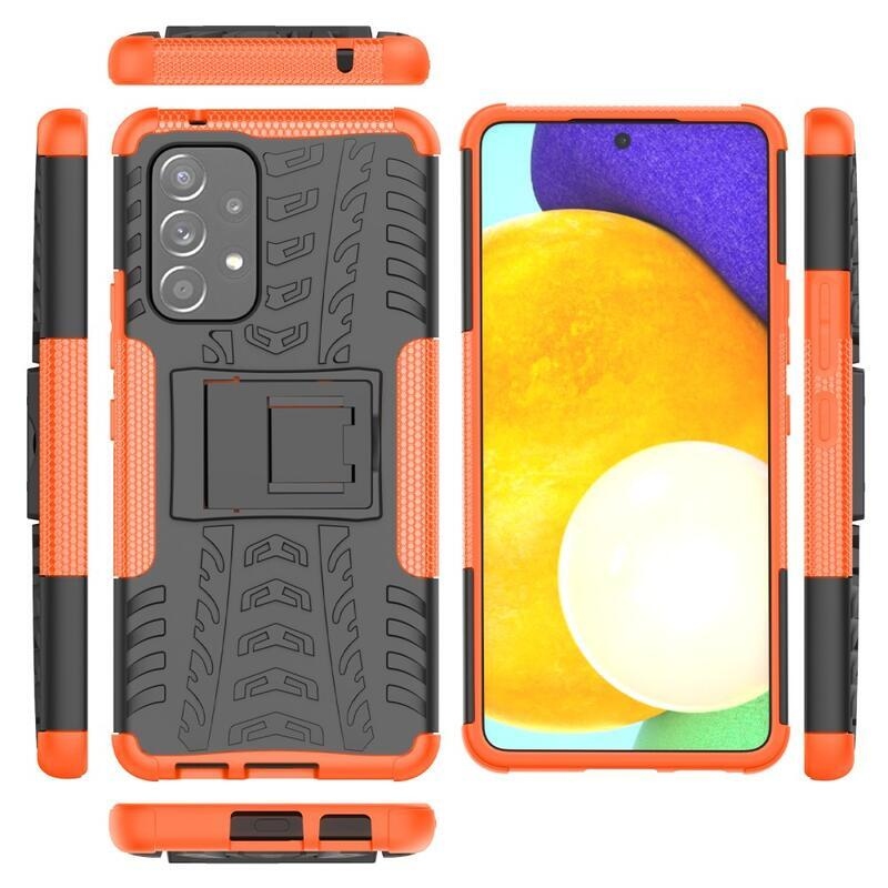 Kick odolný hybridní kryt na mobil Samsung Galaxy A53 5G - oranžový