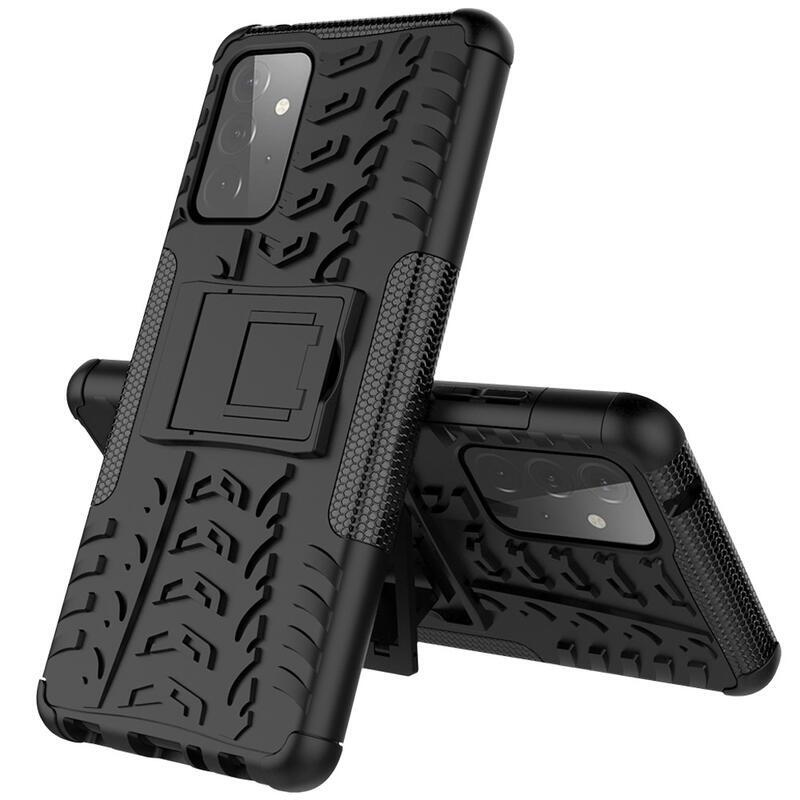 Kick odolný hybridní kryt na mobil Samsung Galaxy A72 5G/4G - černý