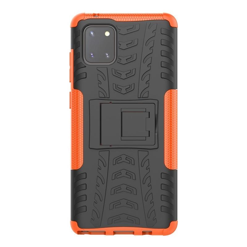 Kick odolný hybridní kryt na mobil Samsung Galaxy Note 10 Lite - oranžový
