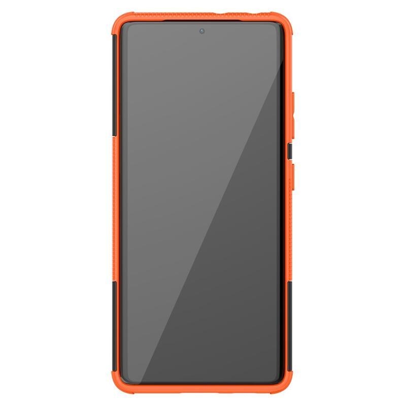 Kick odolný hybridní kryt na mobil Samsung Galaxy S21 Ultra 5G - oranžový