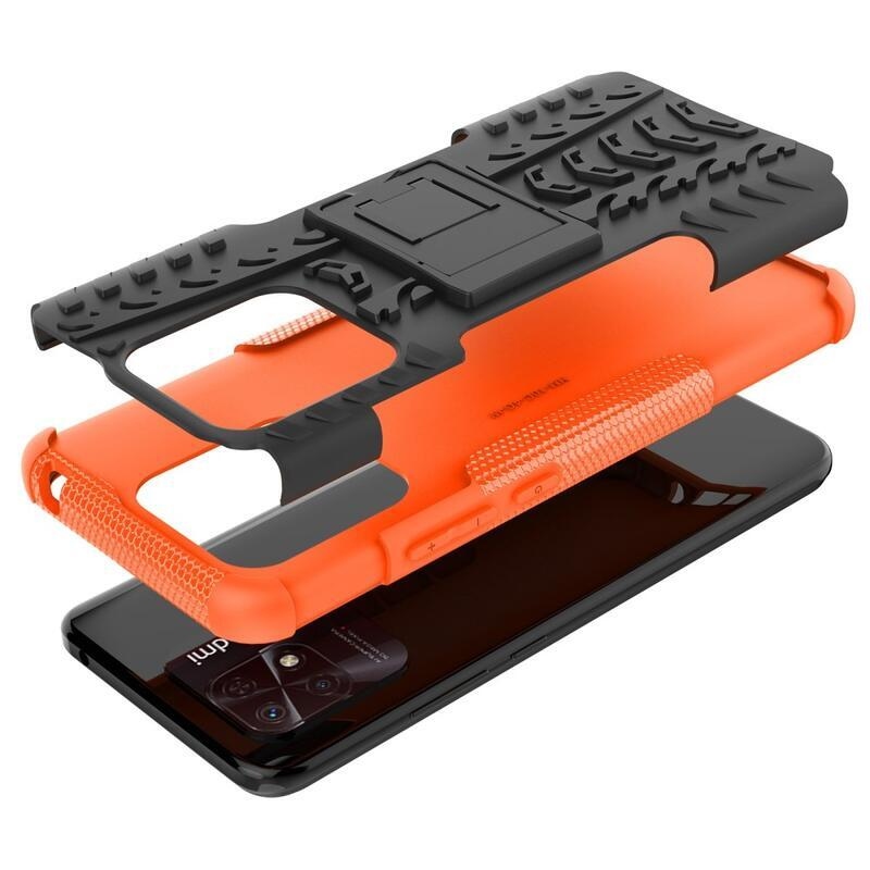 Kick odolný hybridní kryt na mobil Xiaomi Redmi 10C - oranžový