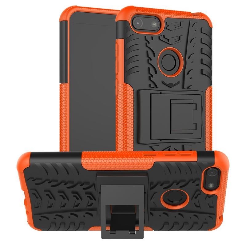 Kick odolný hybridní kryt pro mobil Motorola Moto E6 Play - oranžový