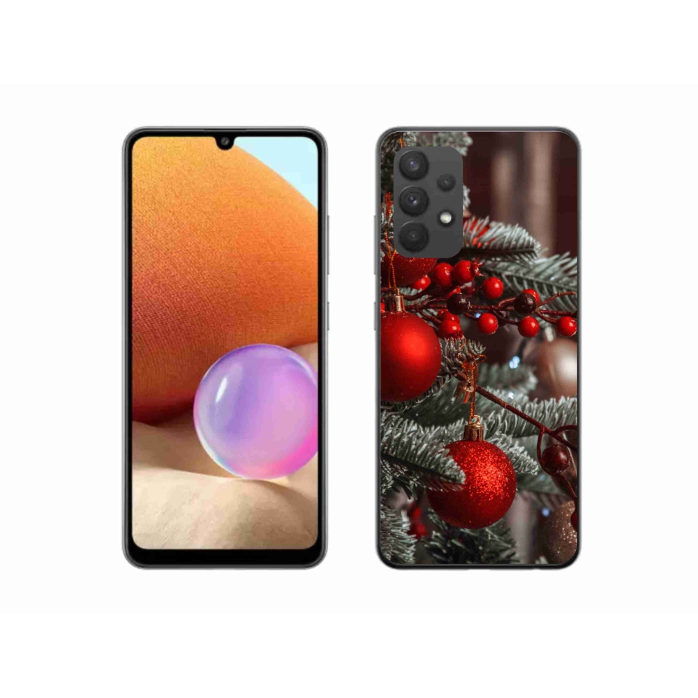 Gelový kryt mmCase na Samsung Galaxy A32 4G - vánoční ozdoby 2